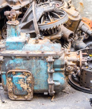 group of grunge old rustic used machine.